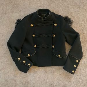 Zara TRF Outerwear Military Jacket Black Size M